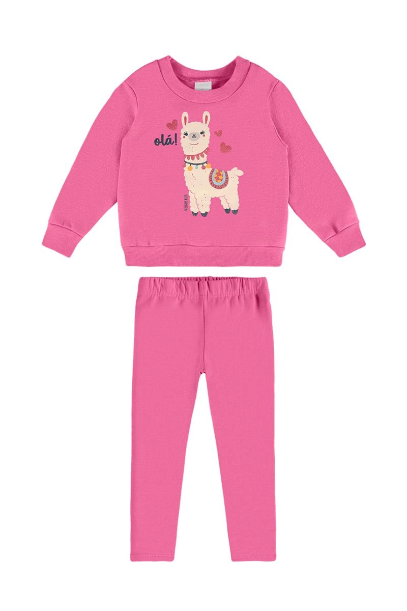Conjunto Malwee Manga Longa Bebê Feminino