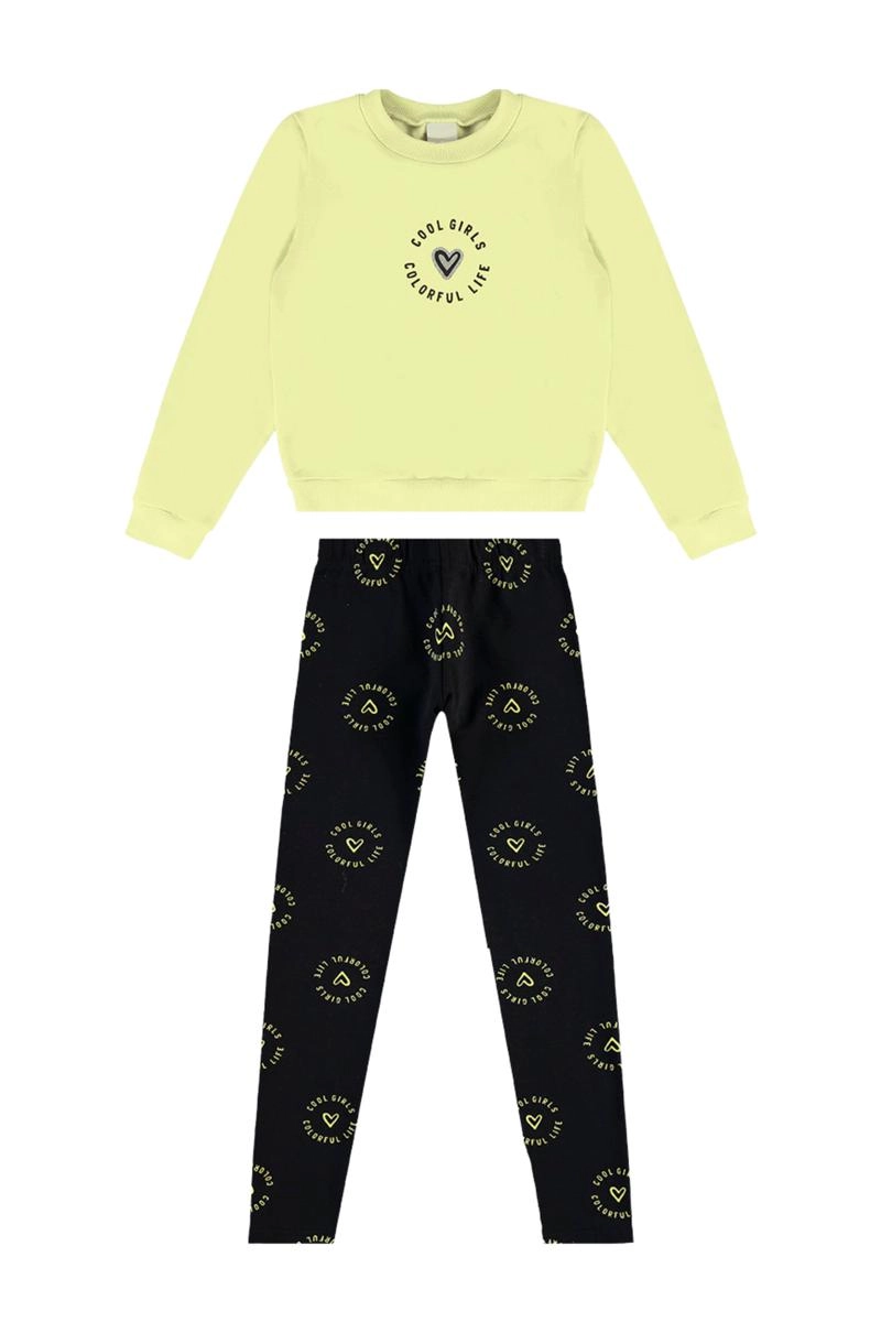 Conjunto Malwee Manga Longa Infantil Feminino