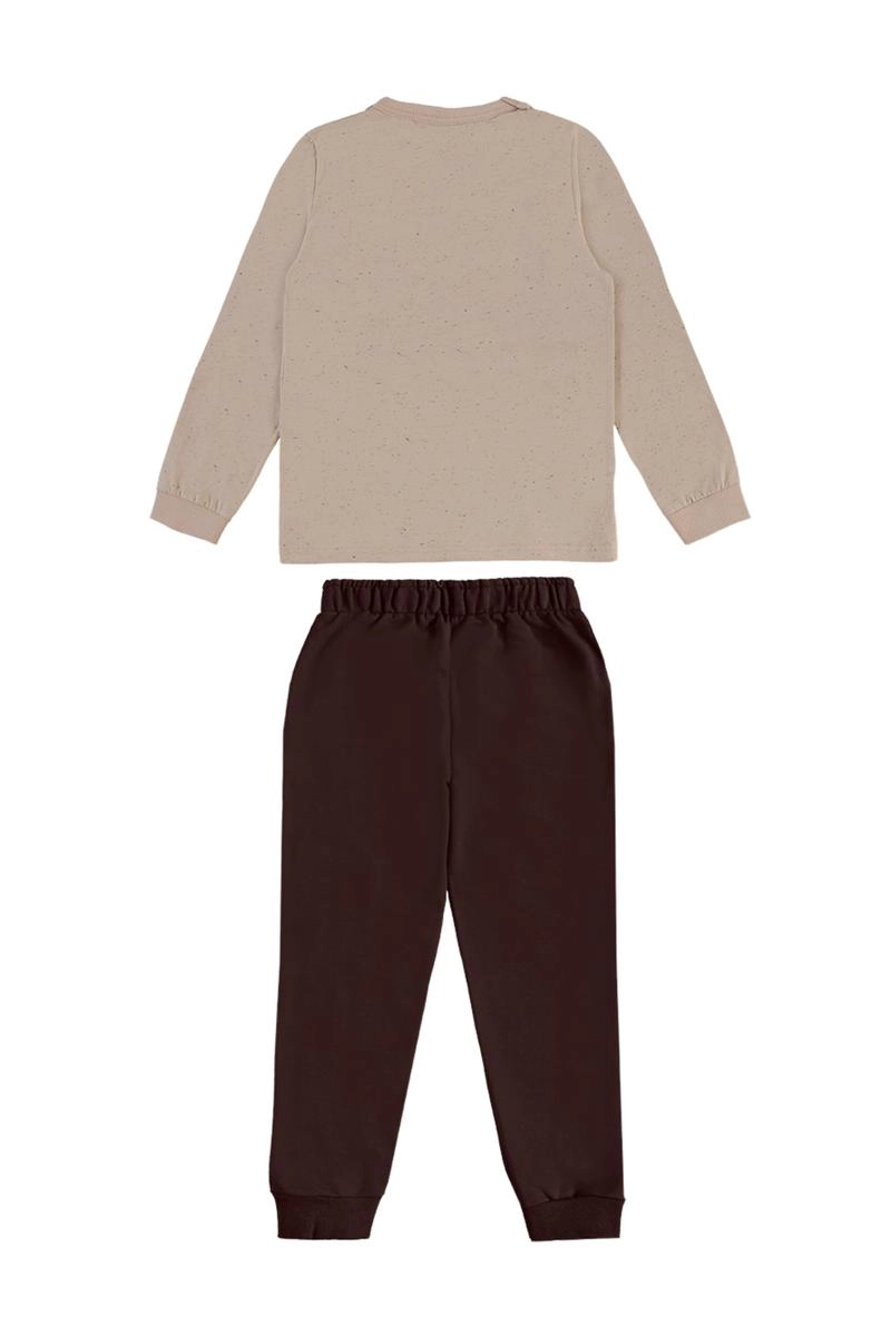 Conjunto Malwee Manga Longa Infantil Masculino Cinza Claro