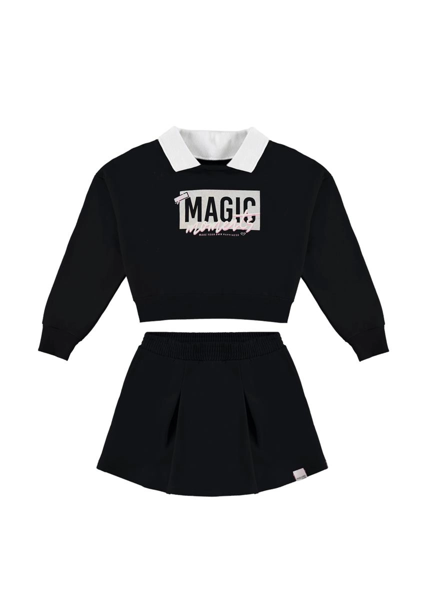 Conjunto Malwee Manga Longa Saia Infantil Feminino