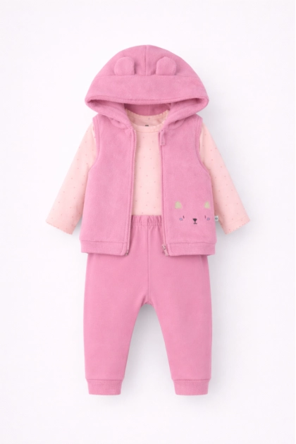 Produto Conjunto Malwee Manga Longa Ursinho Baby Feminino Rosa