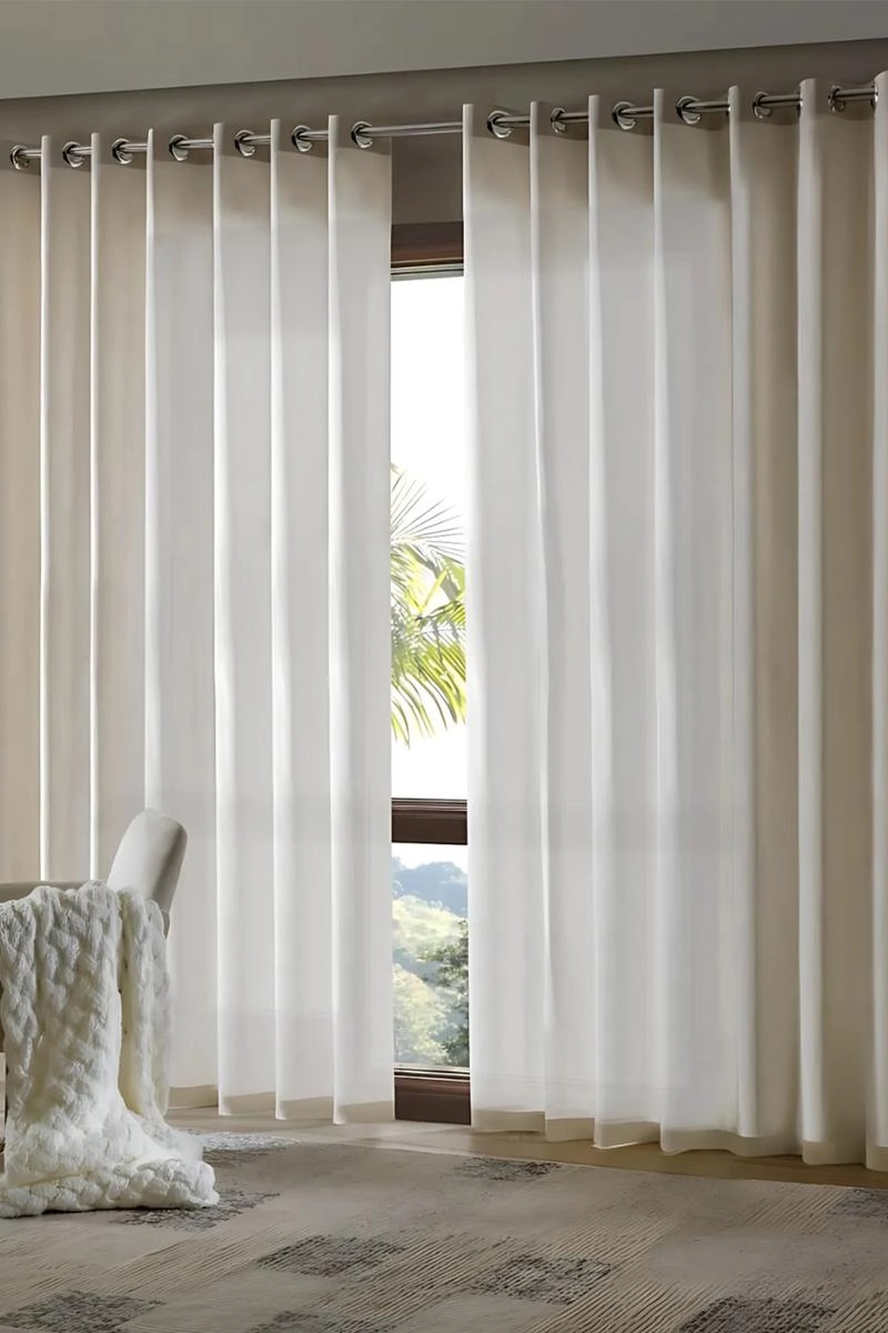 Cortina Bella Janela Rustica Salta Latte 2,60m x 2,30m