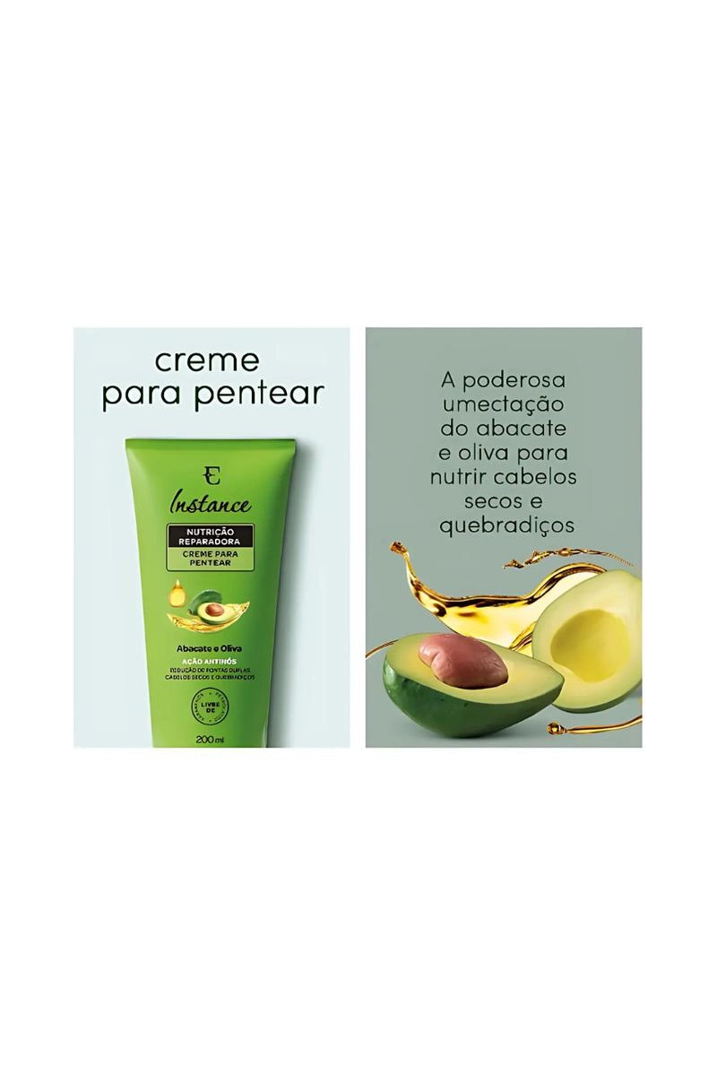 Creme De Pentear Instance Edurora Nutrição Reparadora Abacate E Oliva