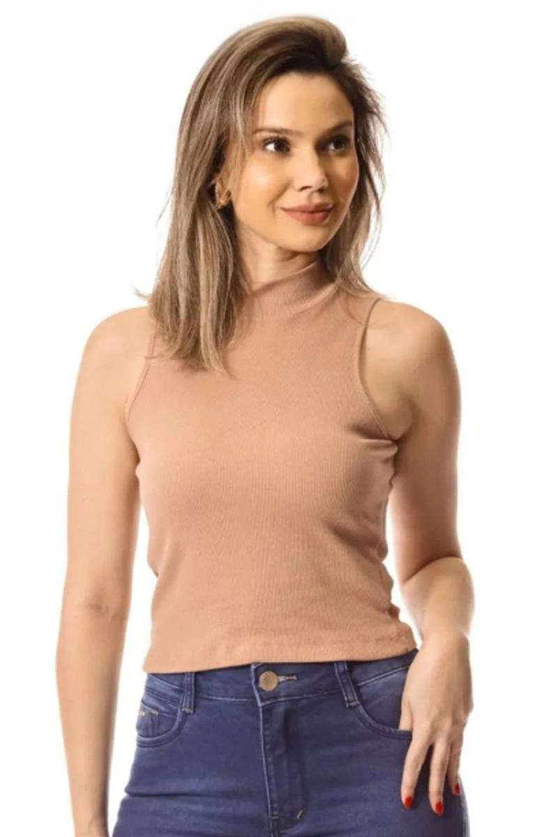 Cropped Crocker Canelado Feminino