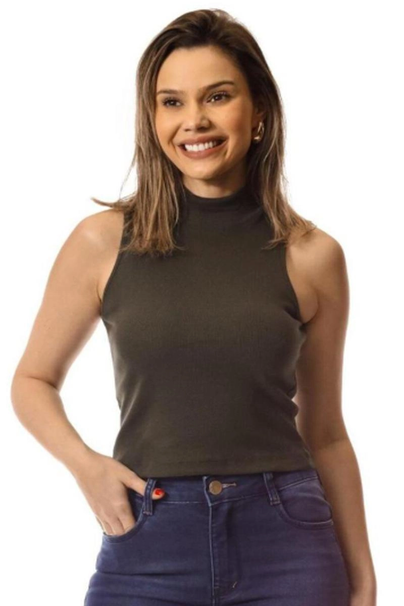 Cropped Crocker Canelado Feminino