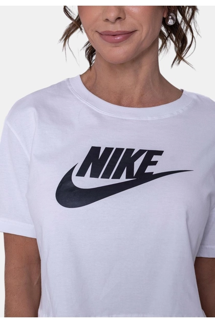 Cropped Nike Essentials Feminino Branco Produto Cropped Nike Essentials Feminino Branco