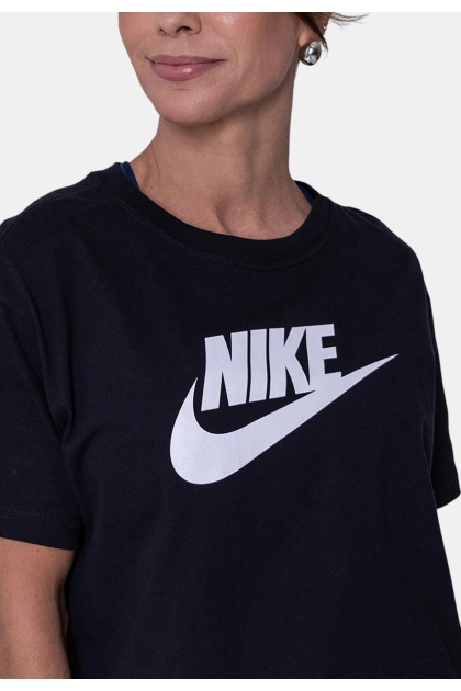 Blusa Nike Cropped Essentials Feminina Preta Produto Blusa Nike Cropped Essentials Feminina Preta