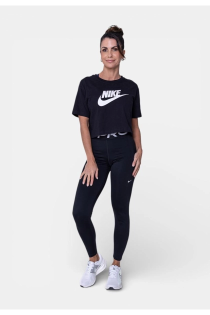 Blusa Nike Cropped Essentials Feminina Preta Produto Blusa Nike Cropped Essentials Feminina Preta