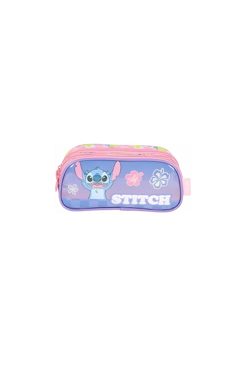 Estojo Luxcel Stitch Escolar Triplo Infantil