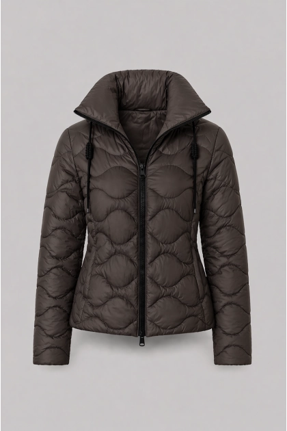 Produto - Jaqueta Alpelo Nylon Curta Dupla Face Feminina Marrom Expresso