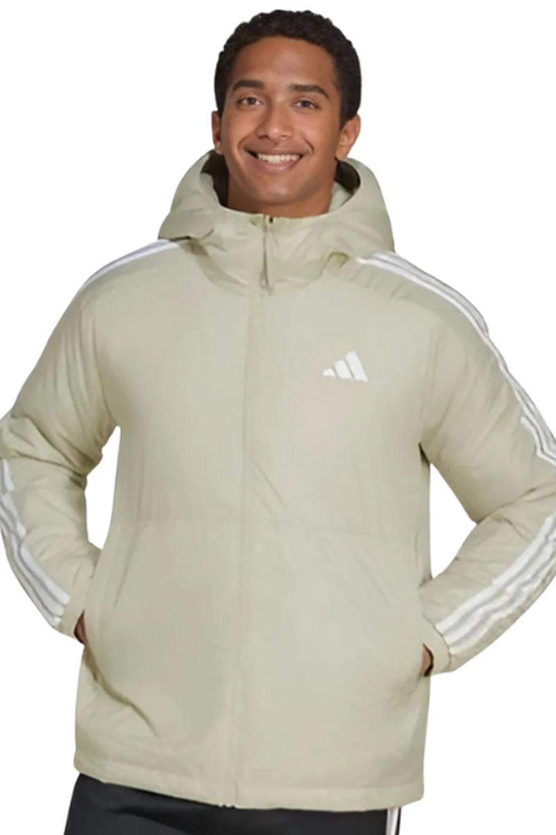 Jaqueta Capuz Adidas Isolamento Essentials Três Listras Masculina