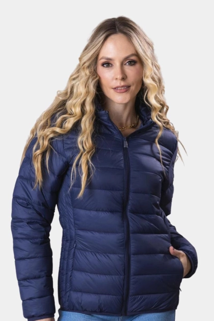 Produto - Jaqueta Crocker Nylon Com Capuz e Zíper Feminina Azul Marinho