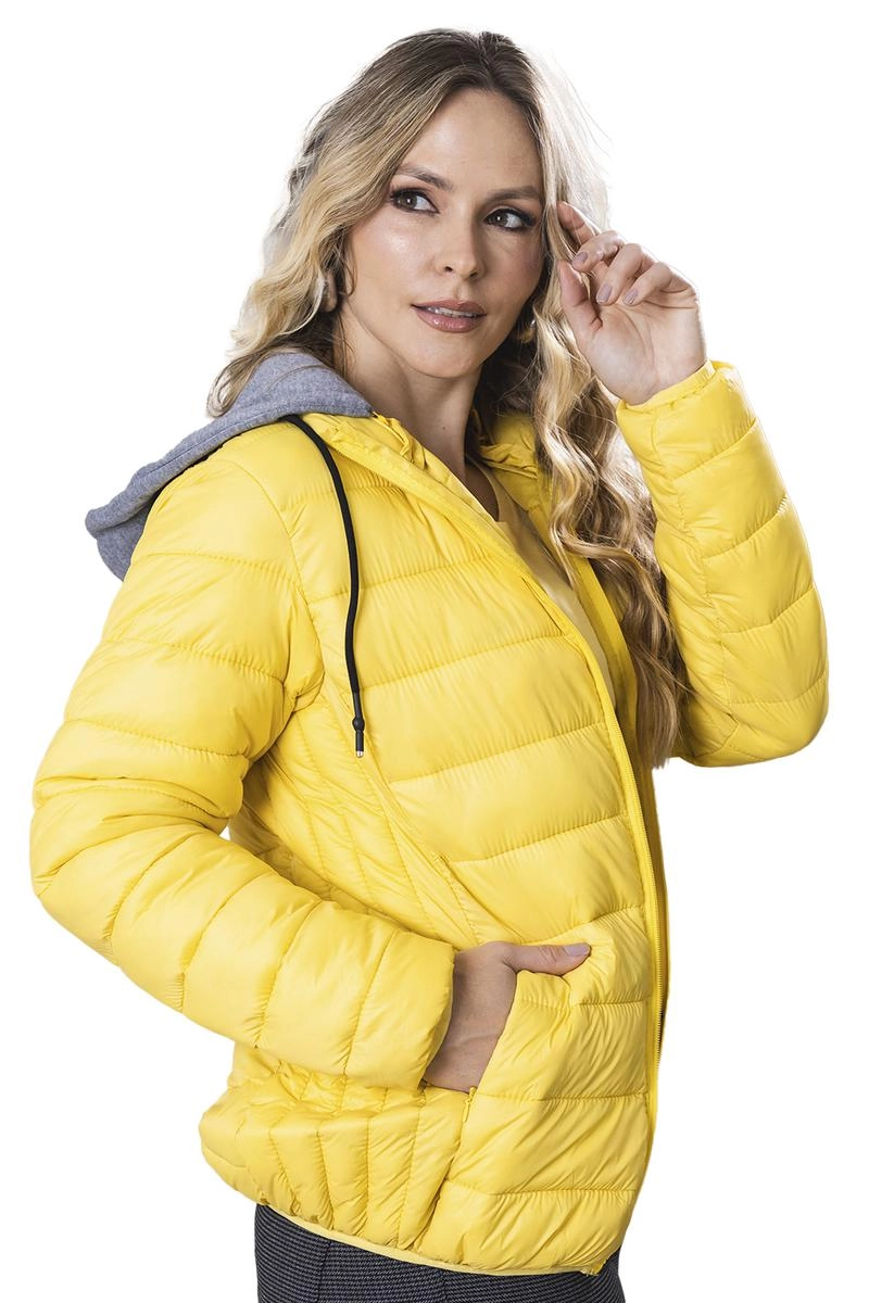 Jaqueta Crocker Nylon Com Capuz Feminina Amarela