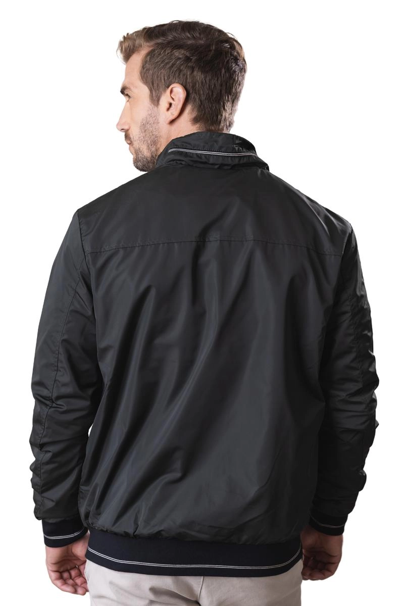 Jaqueta Crocker Nylon Zíper Punho Canelado Masculina Preta