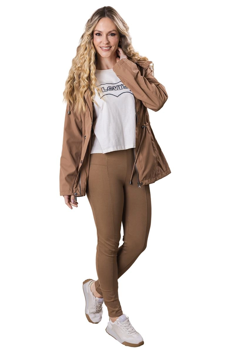 Jaqueta Crocker Parka Capuz Feminina Caramelo