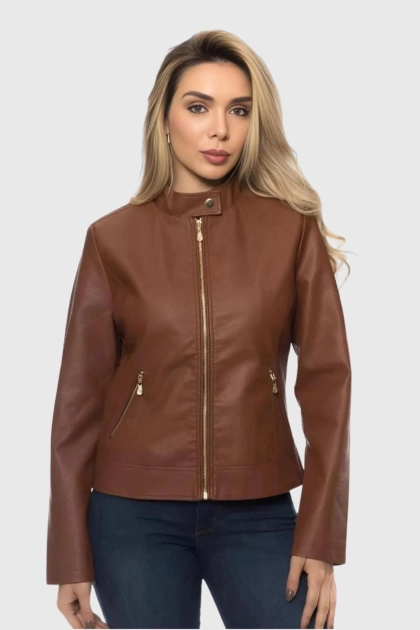 Produto - Jaqueta Crocker Puffer Forrada Feminina Caramelo