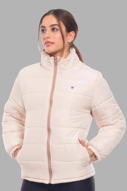 Produto - Jaqueta Freesurf Nylon Puffer Feminina Off White