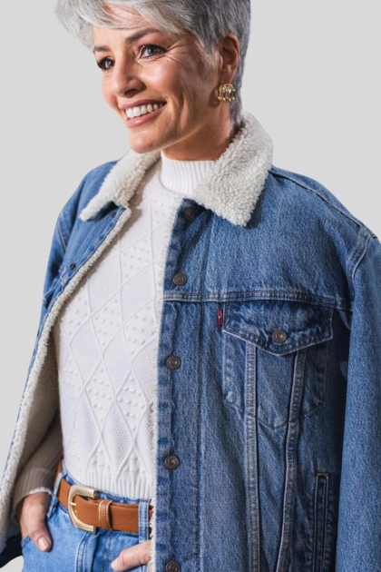 Jaqueta Levis Sherpa Feminina Jeans Produto Jaqueta Levis Sherpa Feminina Jeans
