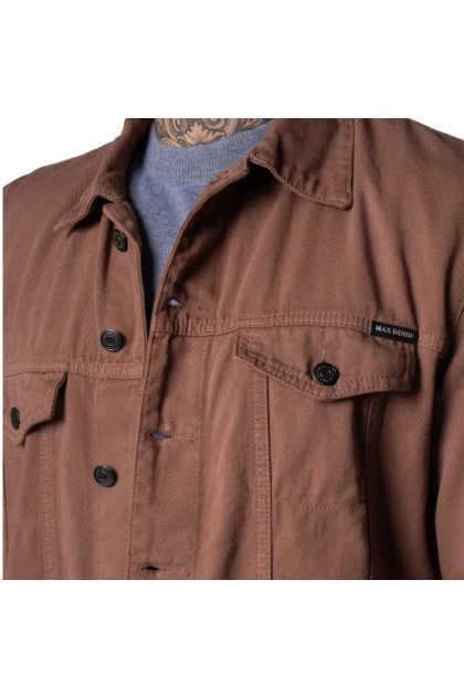 Jaqueta Max Denim Sarja Masculina Marrom Produto Jaqueta Max Denim Sarja Masculina Marrom