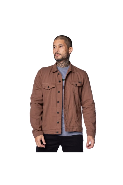 Produto - Jaqueta Max Denim Sarja Masculina Marrom