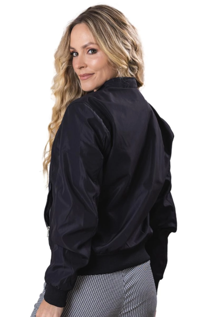 Jaqueta Mooncity Nylon Leve Feminina Preta