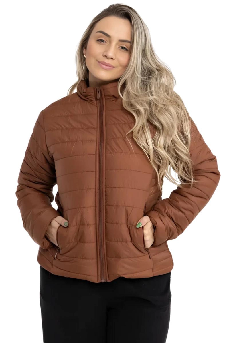 Produto - Jaqueta Sea Brazil De Nylon Forrada Feminina Camel