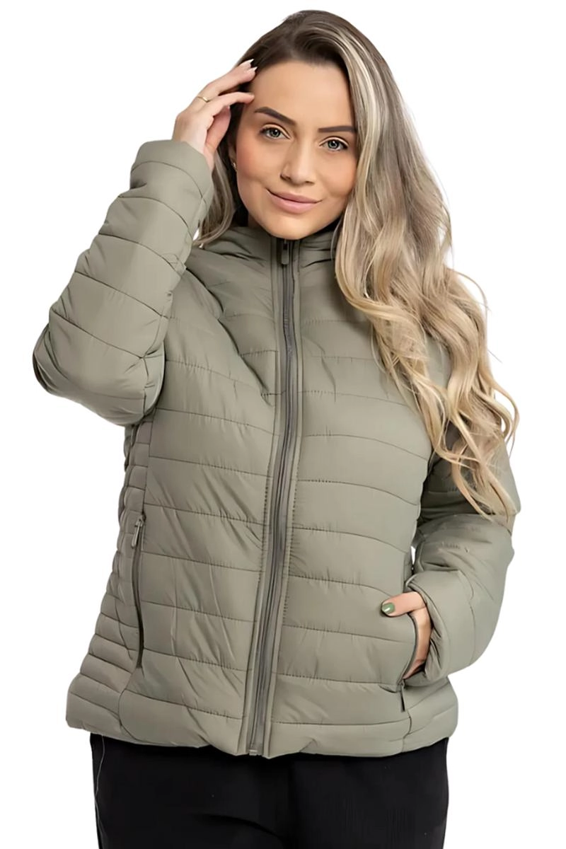 Produto - Jaqueta Sea Brazil de Nylon Forrada Feminina Verde Claro