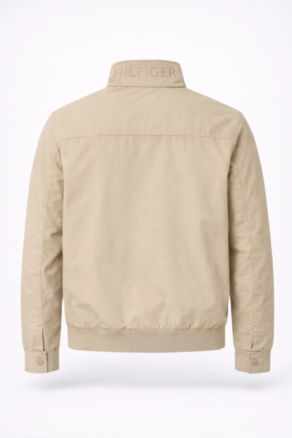Produto - Jaqueta Tommy Hilfiger Zíper Nylon Masculina Bege
