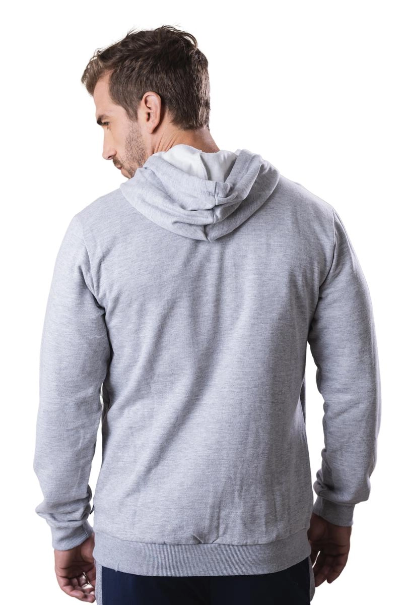 Jaqueta TZE Moletom Masculino Cinza Mescla