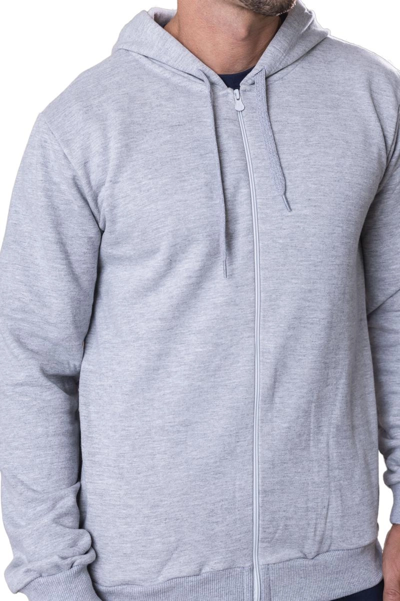 Jaqueta TZE Moletom Masculino Cinza Mescla Produto Jaqueta TZE Moletom Masculino Cinza Mescla
