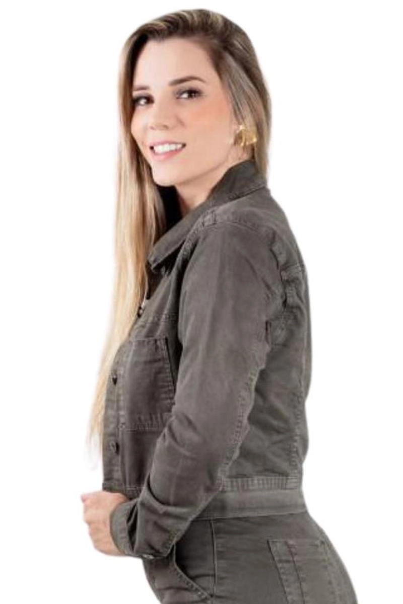Jaqueta Voox Cropped Sarja Feminina