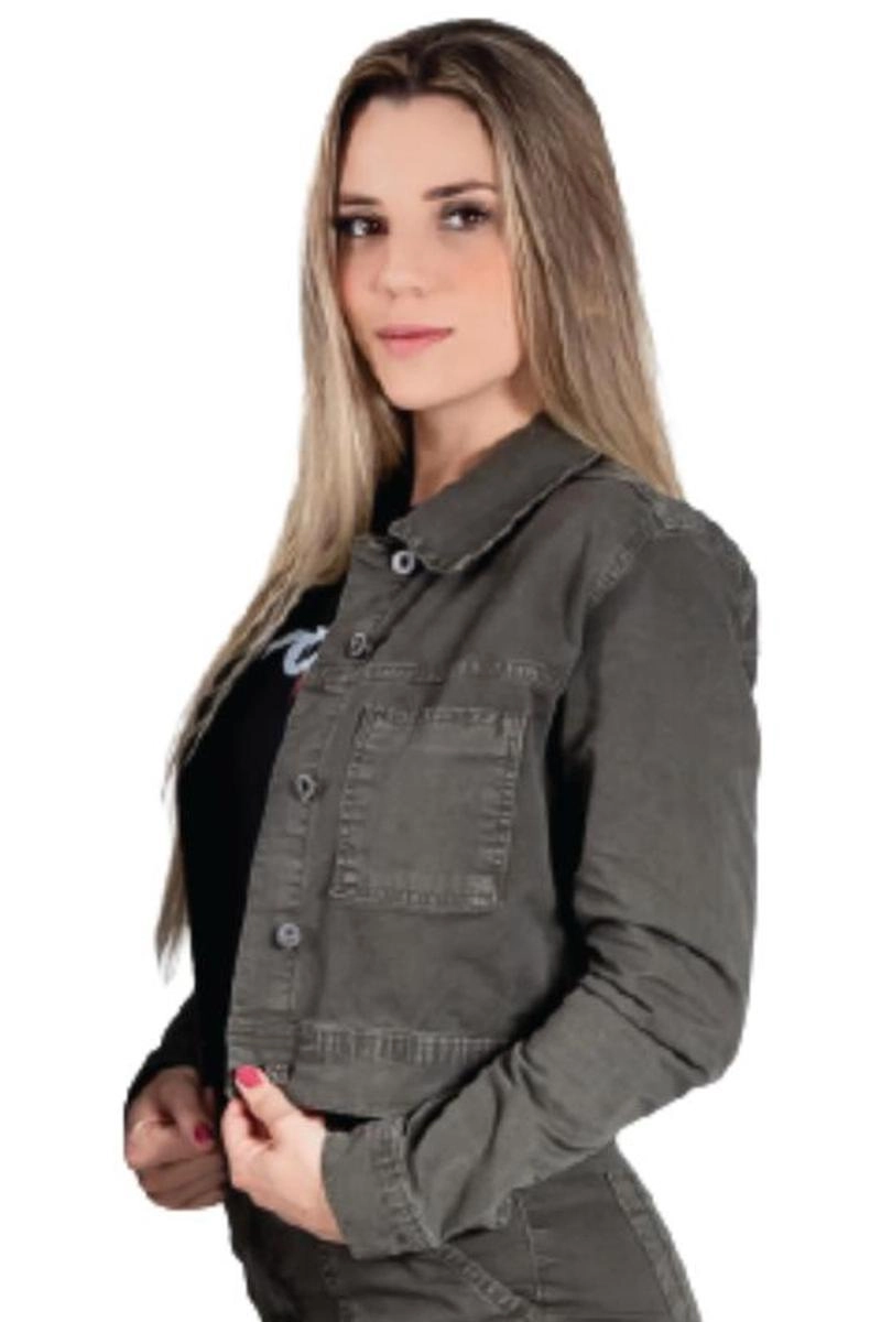 Jaqueta Voox Cropped Sarja Feminina