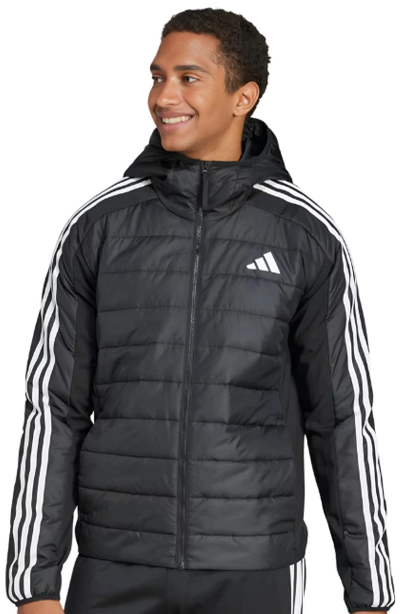 Jaquetas Adidas Puffer 3 Listras Masculina Preta