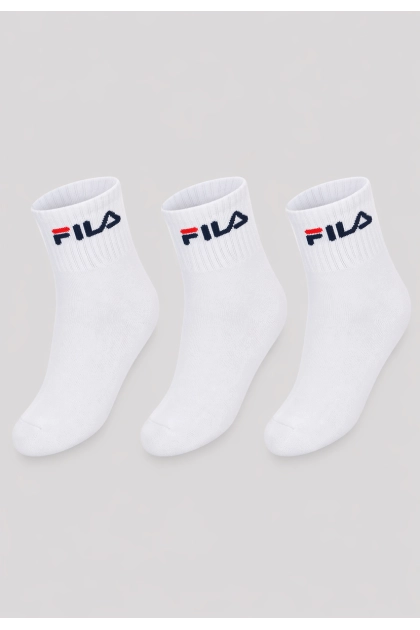 Kit 3 Meias Fila Masculina Cano Médio Branco Produto Kit 3 Meias Fila Masculina Cano Médio Branco