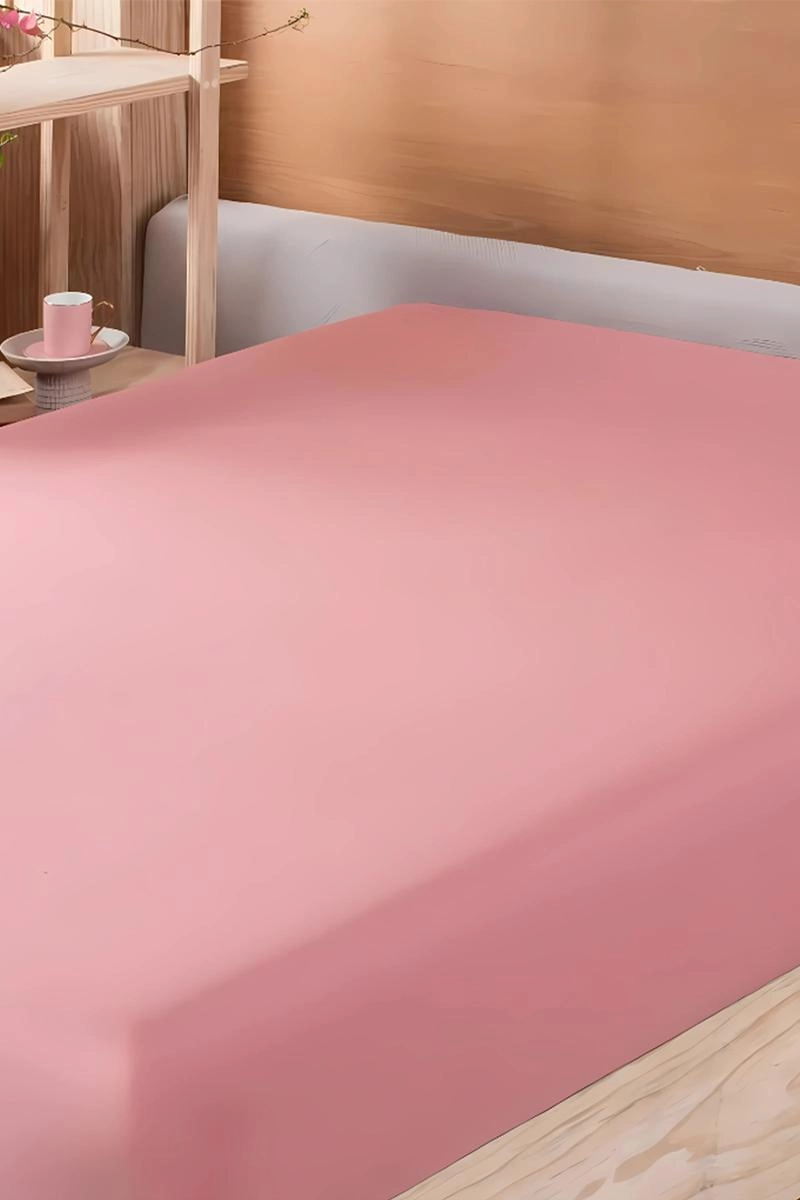 Lençol Casal Altenburg Toque Acetinado Rosa Lunar 1,38 m x 1,88 m
