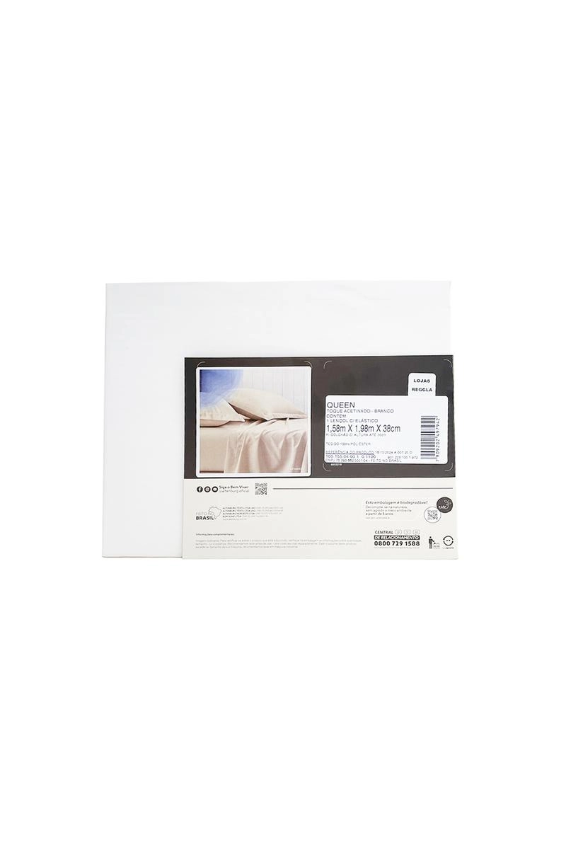 Lençol Queen Altenburg Toque Acetinado Branco