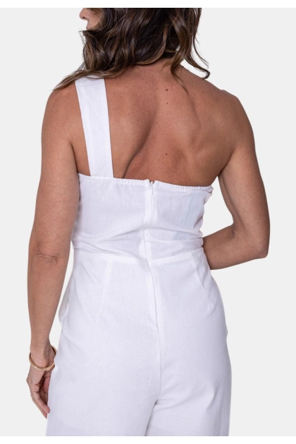 Macacão Ellen One Longo Feminino Off White Produto Macacão Ellen One Longo Feminino Off White