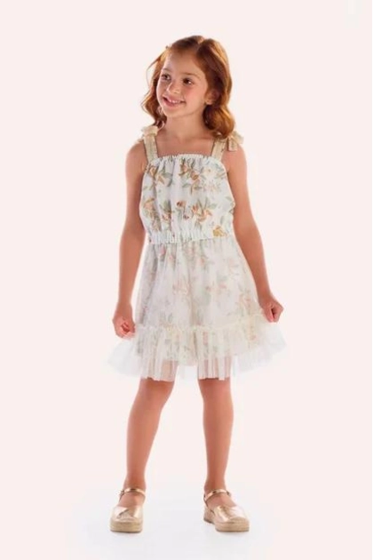 Produto - Macaquinho Tule Kiki Infantil Feminino 
