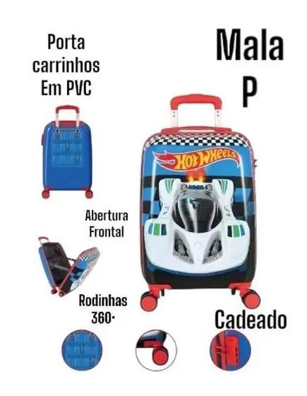 Mala De ViagemLuxcel Hotwheels 