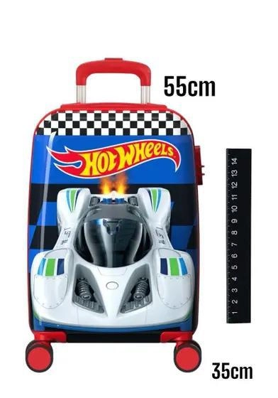 Mala de Viagem Luxcel Hot Wheels Unica Produto Mala de Viagem Luxcel Hot Wheels Unica