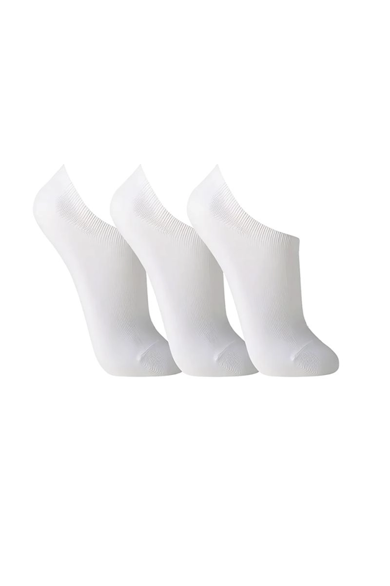 Meia Topper Cano Invisível 3 Pares Unissex Branca