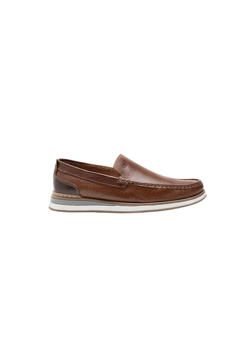 Mocassim Democrata Denim Flow Masculino Conhaque Marrom