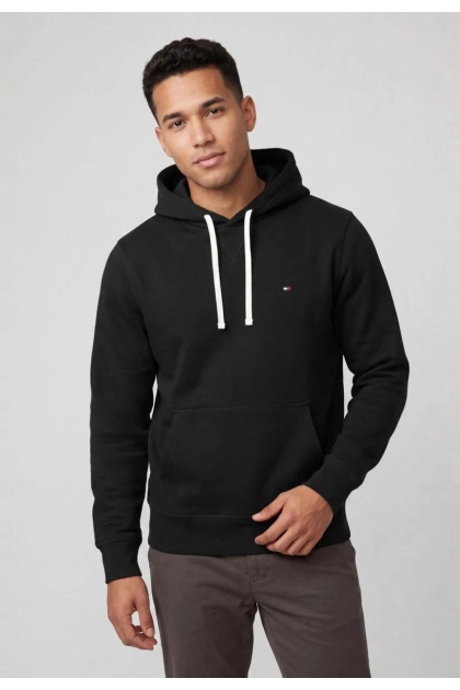 Produto Moletom Masculino Tommy Hilfiger Capuz Preto
