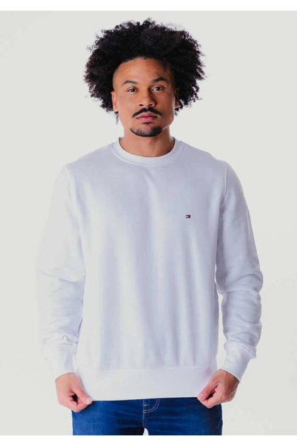 Moletom Masculino Careca Tommy Hilfiger Branco Produto Moletom Masculino Careca Tommy Hilfiger Branco