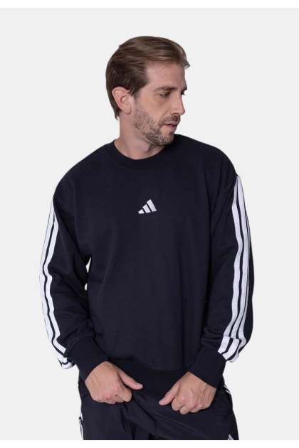 Moletom Adidas 3 Stripes Masculino Preto