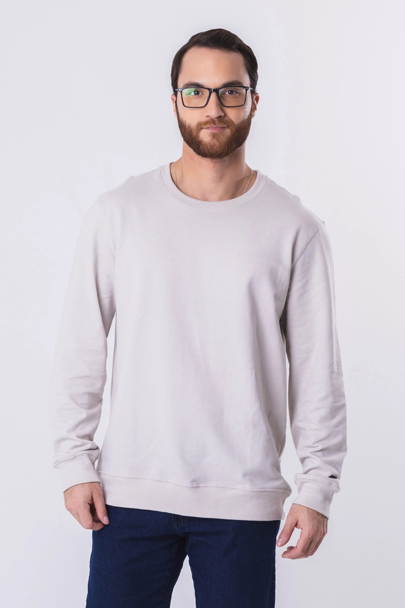 Produto - Moletom Calvin Klein Careca Masculino Areia