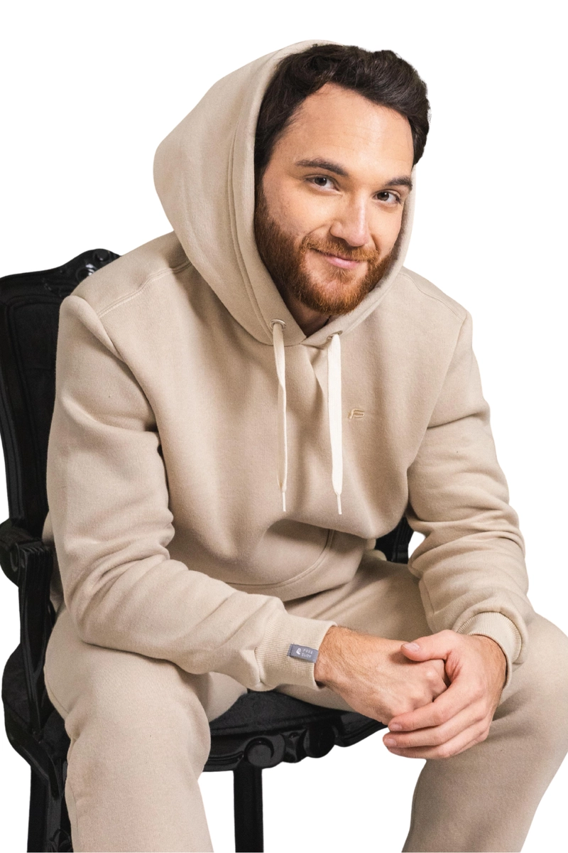 Moletom Canguru Masculino Freesurf Bege