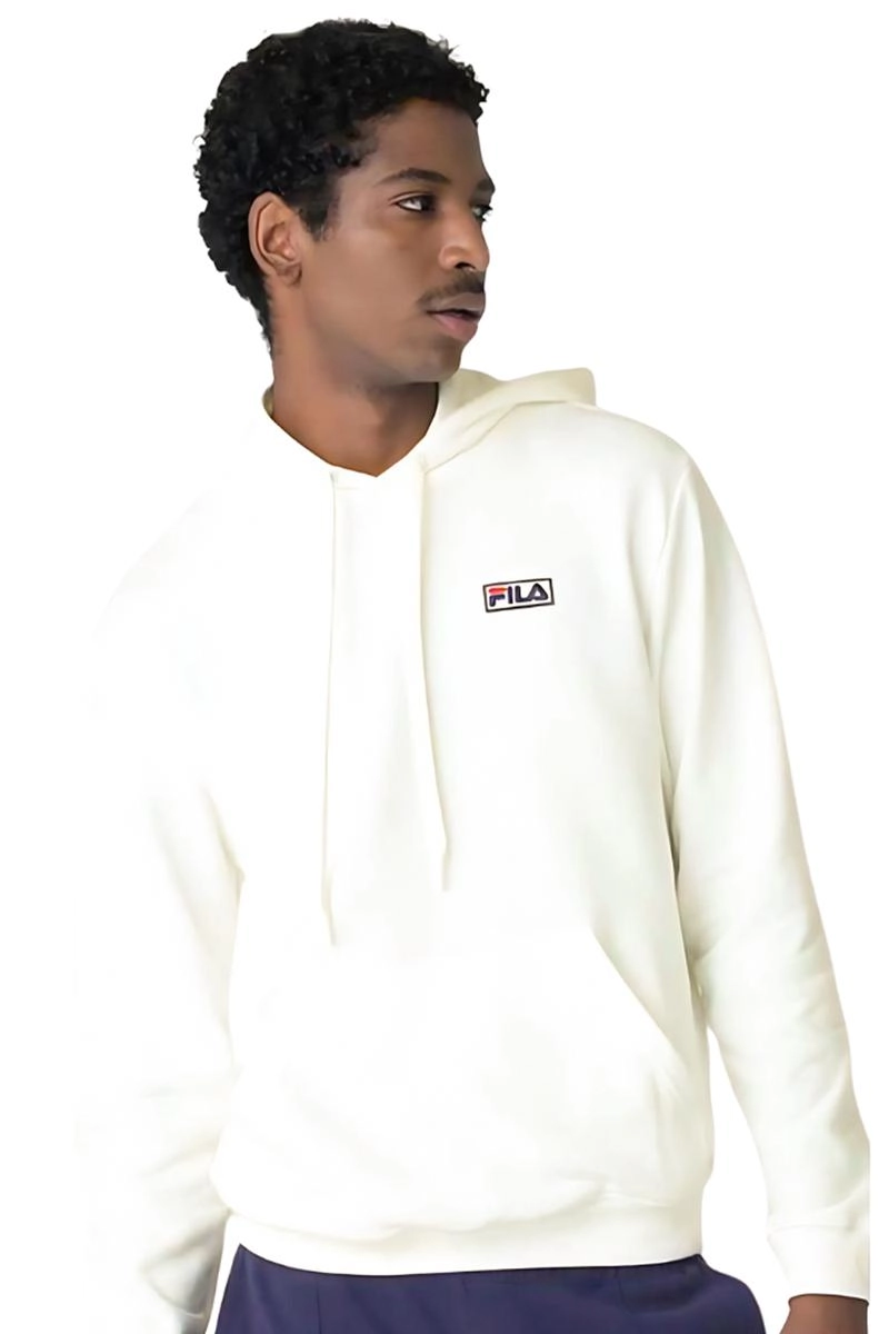 Moletom Fila Basic Essentials Capuz Masculino Off White