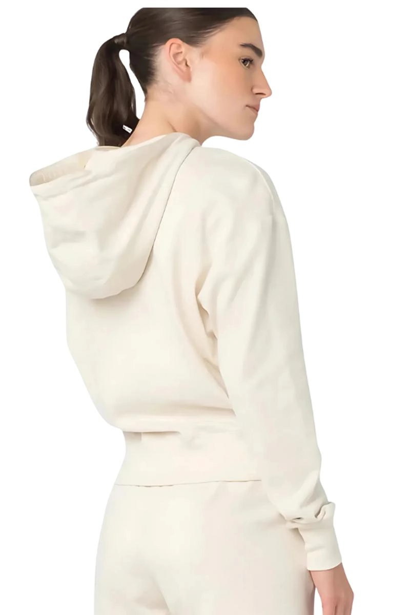 Moletom Fila Com Zíper Canguru Feminino Creme 