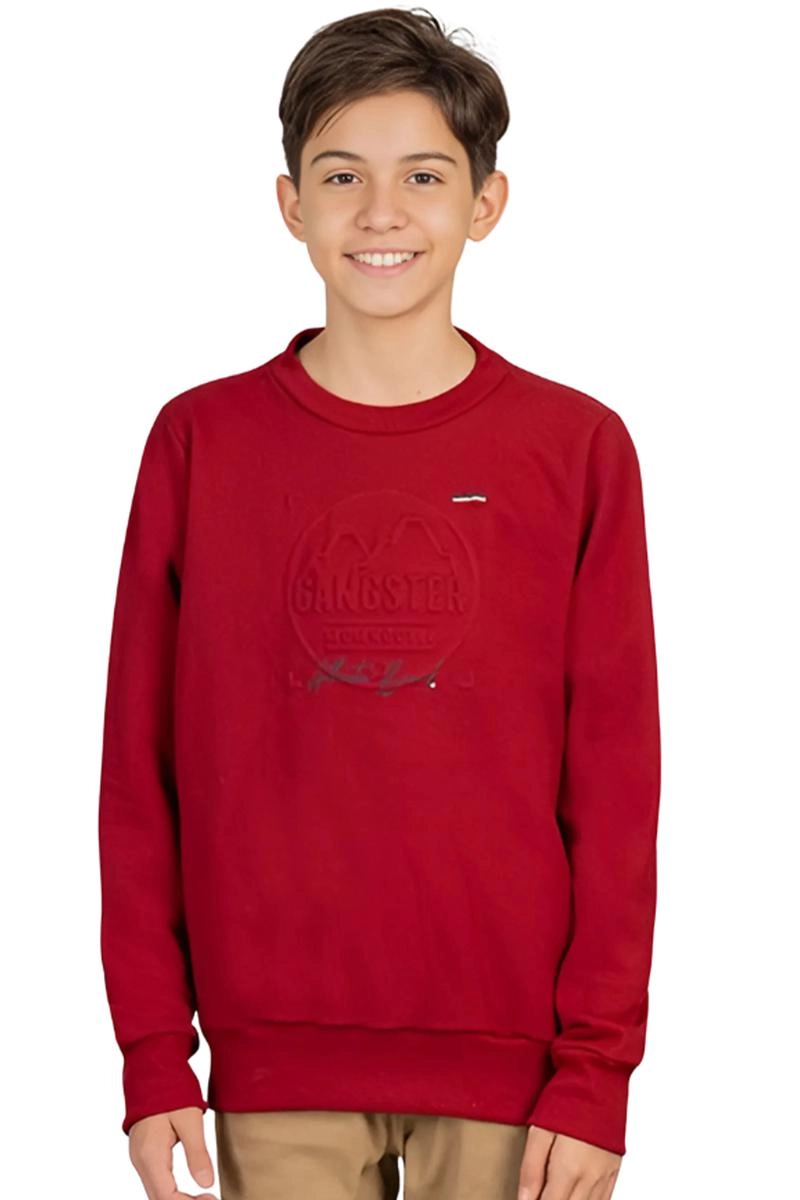Produto - Moletom Gangster Careca Juvenil Masculino Vinho